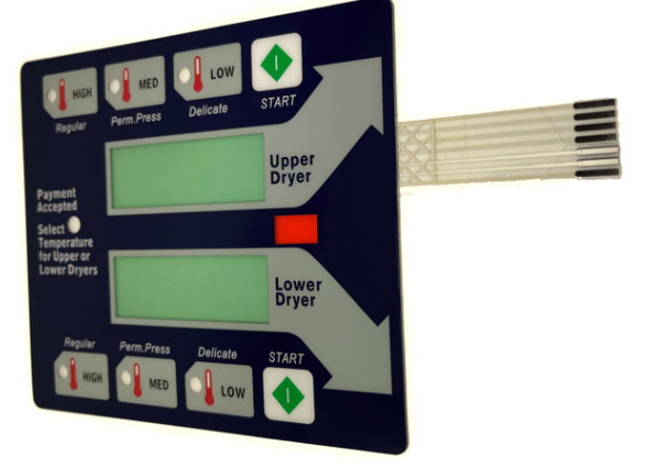 Langlebige, selbstklebende Gummi-Metallknöpfe, PET-PC-Membran