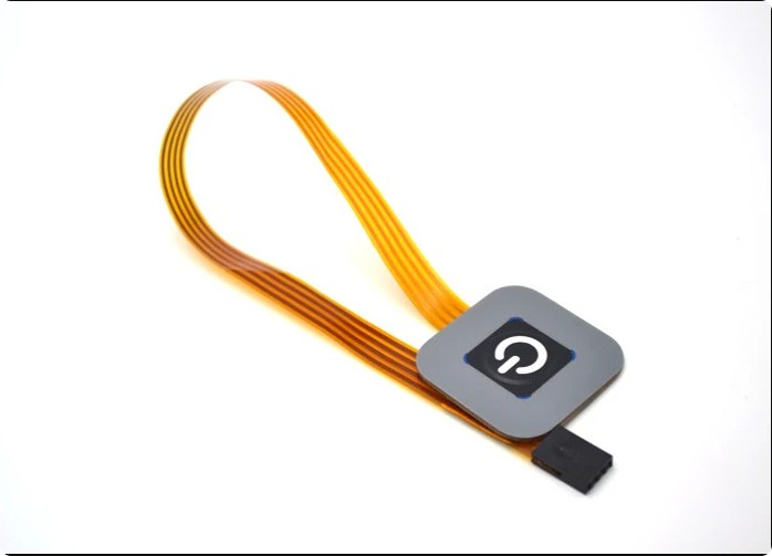 Schlanker Membranschalter mit einer Taste